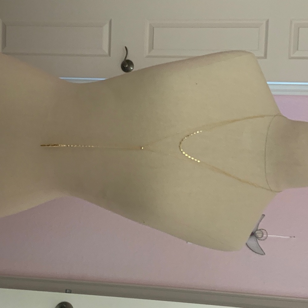 Elegant Gold Necklace, lariat